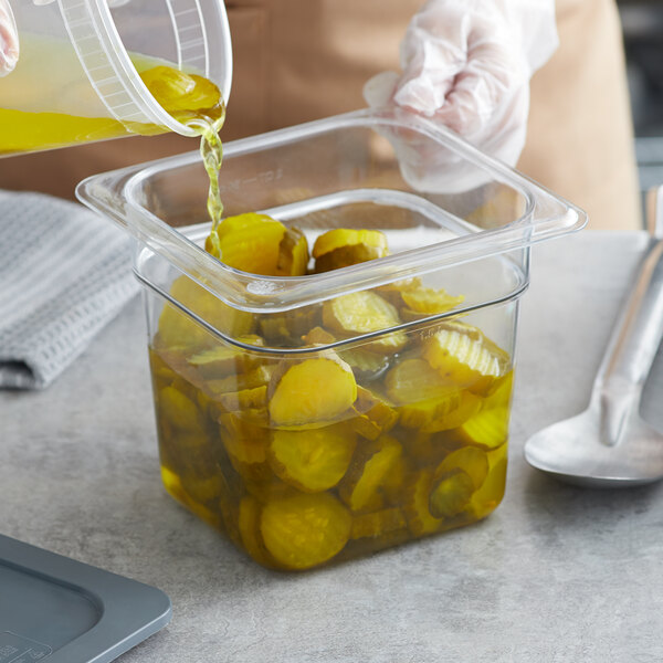 Vigor 1/6 Size Clear Polycarbonate Food Pan - 6" Deep