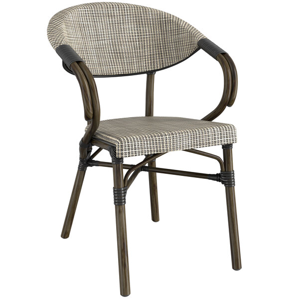 Lancaster Table & Seating French Bistro Tan Outdoor Arm Chair