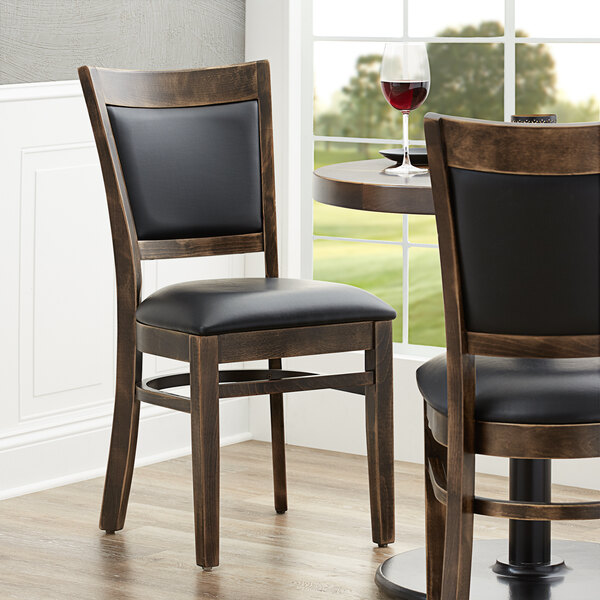 Lancaster Table & Seating Sofia Vintage Finish Upholstered Back Chair with Padded Seat
