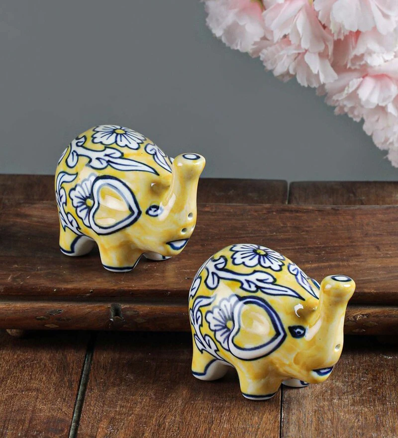 Manohar 50ml (Set of 2) Ceramic Salt & Pepper Shaker