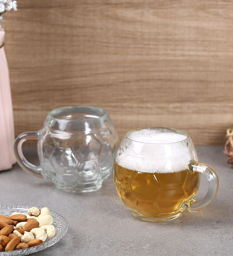 400 ML Football Beer Mugs Set of 2