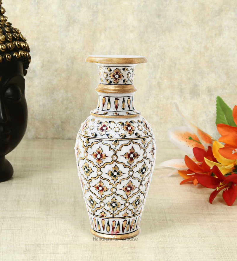 Gold Marble Decorative Pot