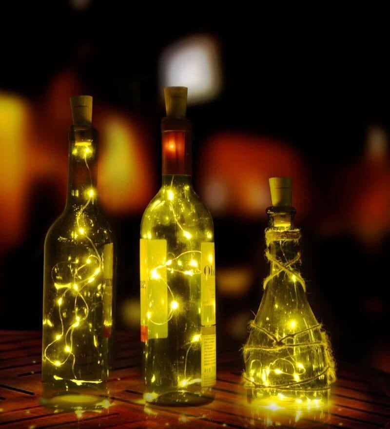 Xergy Bottle Lights With Cork, 10 Pack Battery Operated Led Cork Shape Copper Wire Colorful Fairy Mi