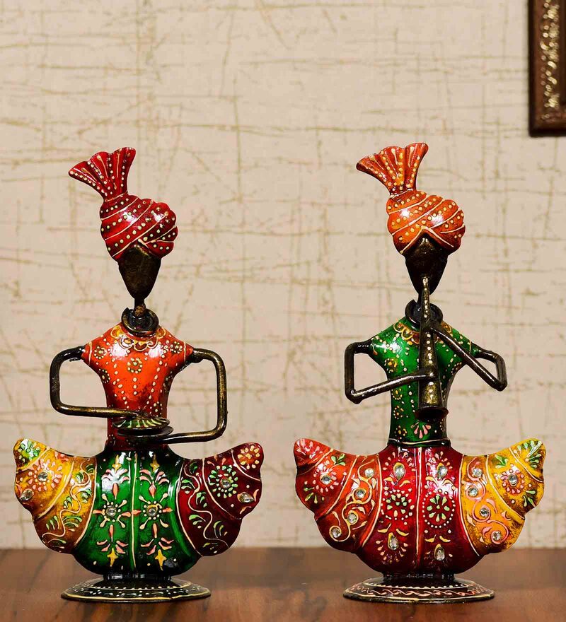 Musician (Set of 2) Iron Human Figurine