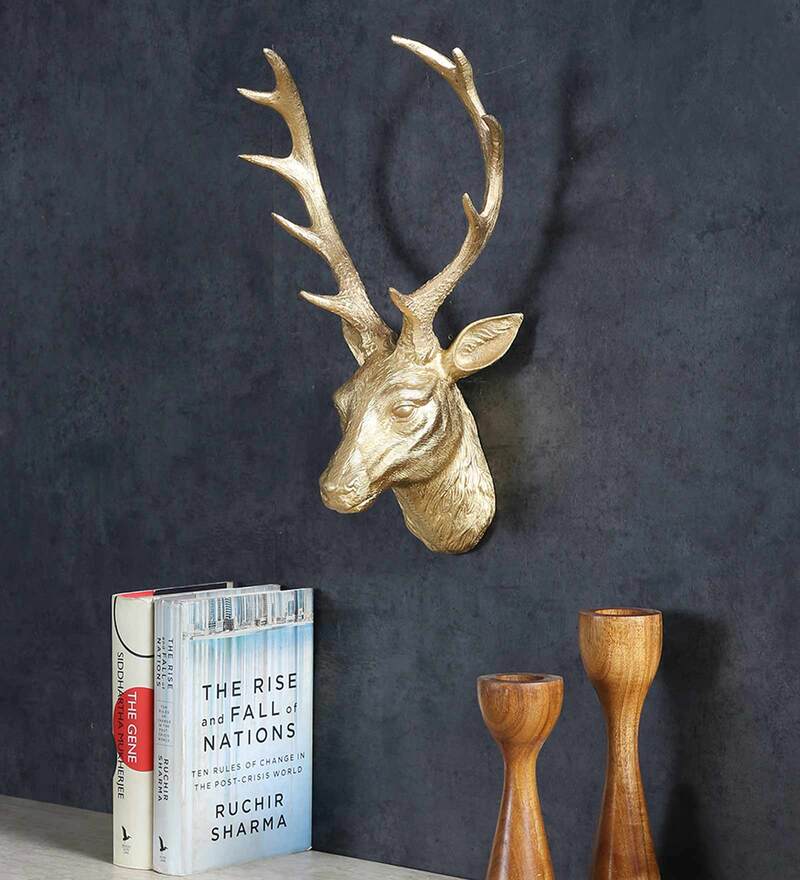 Metal Deer Face In Black