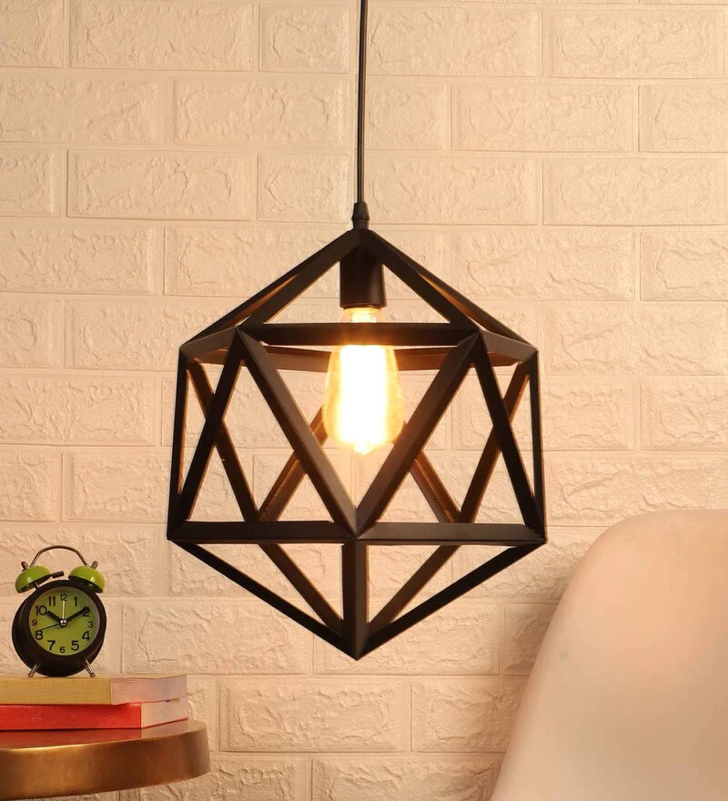 Raven Black Metal Hanging Light