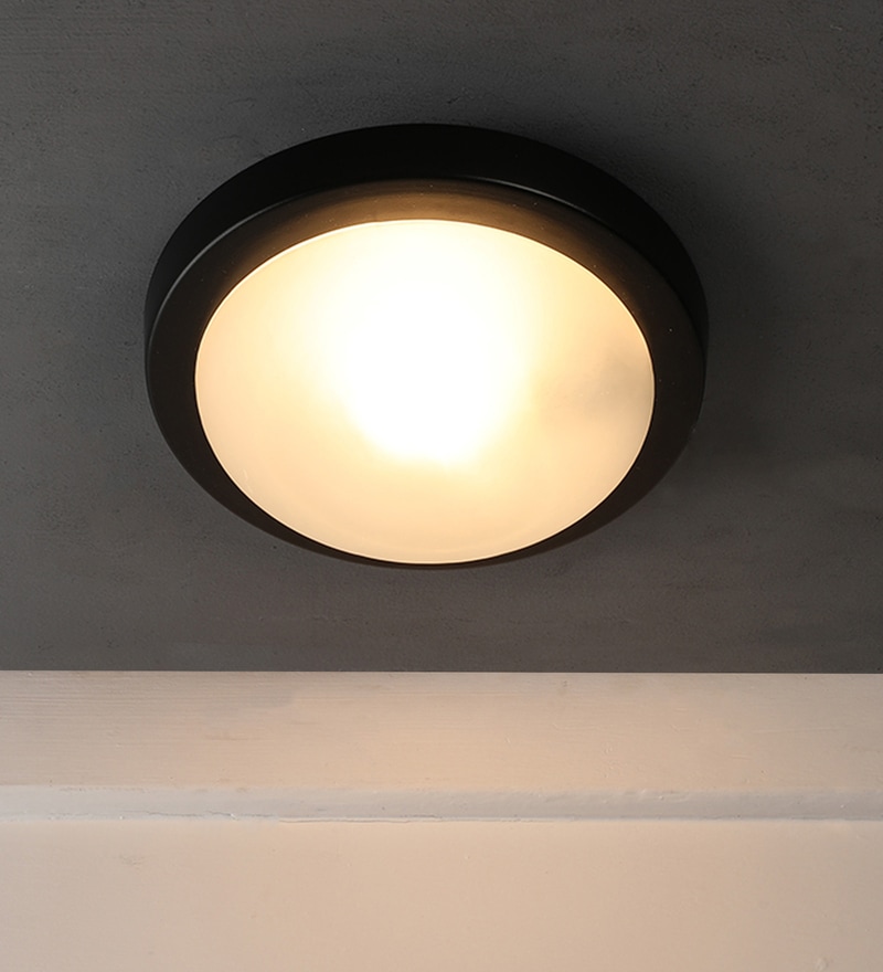 Black Metal Flush Mount