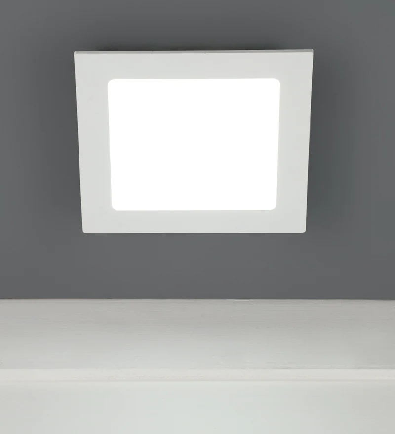 White 12 Watts Led Aluminium Square Panel Down Light
