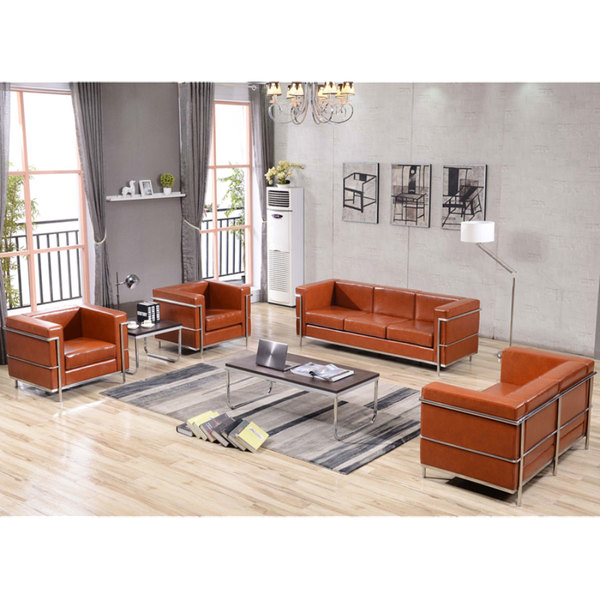 Flash Furniture ZB-REGAL-810-2-LS-COG-GG Hercules Regal Cognac Contemporary Leather Loveseat with St