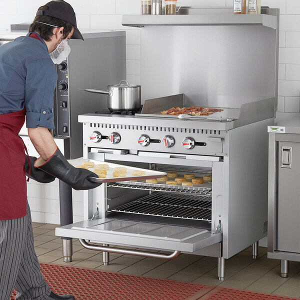 Cooking Performance Group S36-G24-L Liquid Propane 2 Burner 36" Range with 24" Griddle and Standard 