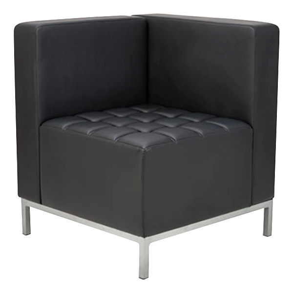 Alera ALEQB8016 QUB Series Black Corner Sectional - 26 3/8" x 26 3/8" x 30 1/2"